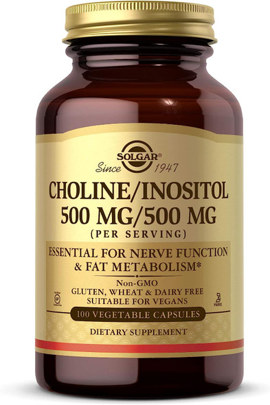 Solgar, Choline/Inositol, 500mg/500 mg, 100 Veggie Caps