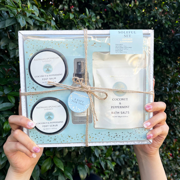 Australian Apothecary Coconut & Peppermint Soleful Set