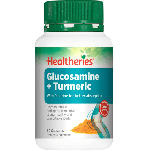 Healtheries Glucosamine + Turmeric Capsules 60's