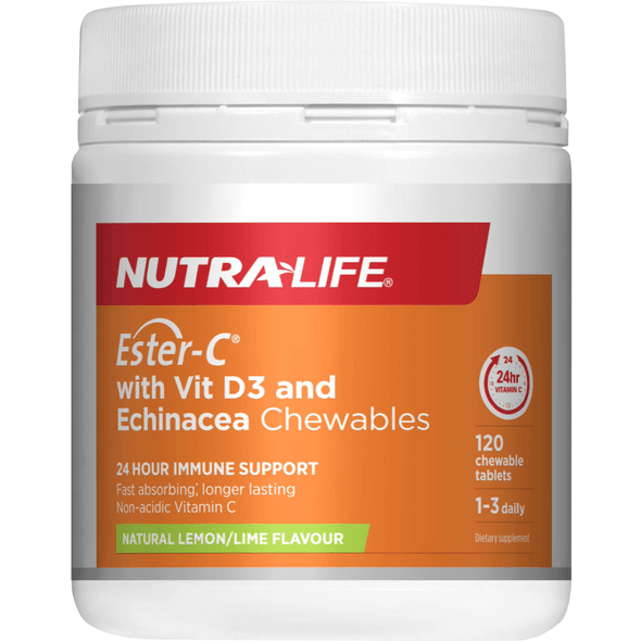 Nutra Life Ester-C 1000 with Vit D3 + Echinacea Chewables