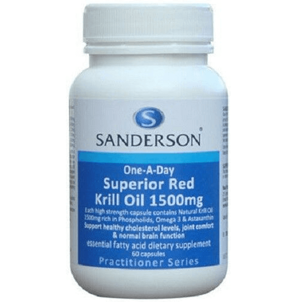 Sanderson Superior Red Krill 1500mg Capsules