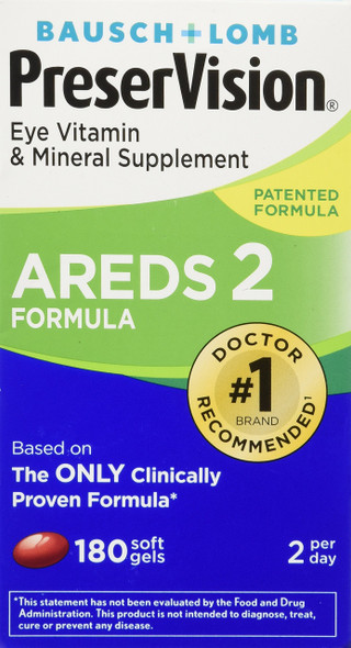 PreserVision AREDS 2 Vitamin & Mineral Supplement - 180 Softgels