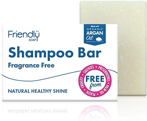 Friendly Soap Handmade Natural Fragrance Free Shampoo Bar- Gentle Sensitive Nourishing 95g