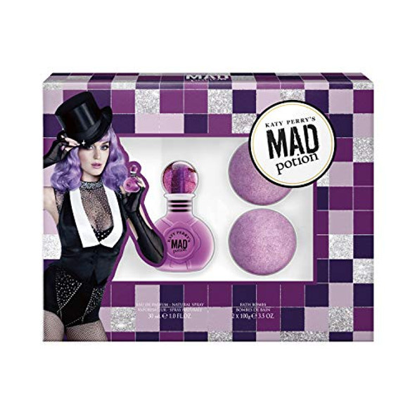 Katy Perry Mad Potion Eau De Parfum 30ml & 2 X 100G Bath Bomb Gift Set