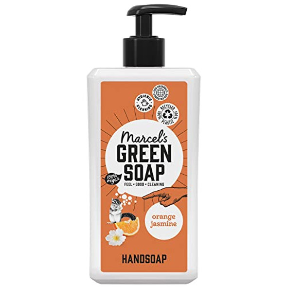 Marcel's Green Soap - Hand Soap - Orange & Jasmine - 97% biodegradable - Natural ingredients - 500 ml