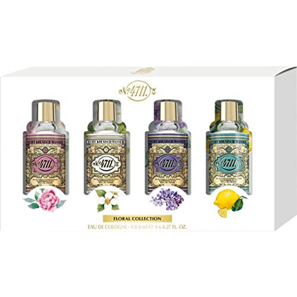 Mäurer & Wirtz Floral Collection Gift Set 8ml 4711 Floral Collection Rose EDC + 8ml 4711 Floral Collection Lilac EDC + 8ml 4711 Floral Collection Jasmine EDC + 8ml 4711 EDC