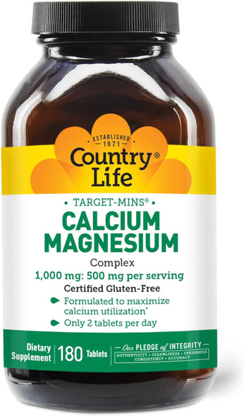 Country Life Calcium Magnesium Complex 180 Tablets