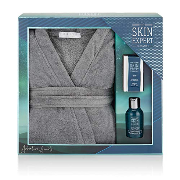 Style & Grace Skin Expert For Him Robe Gift Set 100ml Shampoo + 110g Soap + Bath Robe