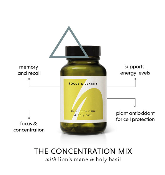 The Herbtender Focus & Clarity Concentration Mix 60 Capsule Jar