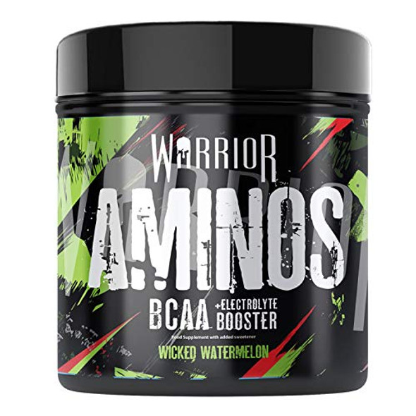 Warrior Aminos - Branch Chain Amino Acid (BCAA) Powder 360g - Electrolyte Replenishment Blend (Wicked Watermelon)