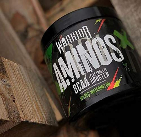 Warrior Aminos - Branch Chain Amino Acid (BCAA) Powder 360g - Electrolyte Replenishment Blend (Wicked Watermelon)