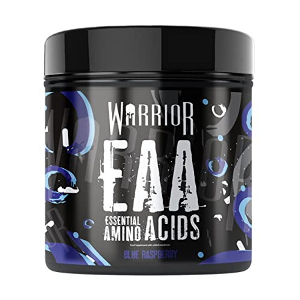 Warrior EAA - Essential Amino Acids - 360g - Provides Exceptional Support for Recovery & Muscle Soreness - Formula Cyclic Dextrin Taurine and More (Blue Raspberry)