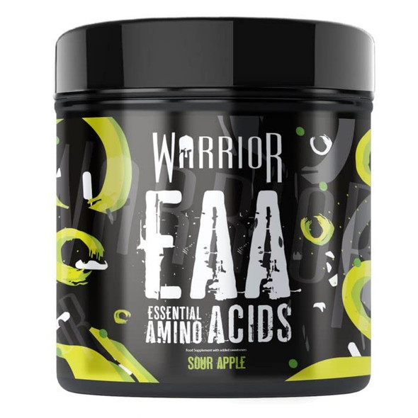 Warrior EAA - Essential Amino Acids - 360g - Provides Exceptional Support for Recovery & Muscle Soreness - Formula Cyclic Dextrin Taurine and More (Sour Apple)