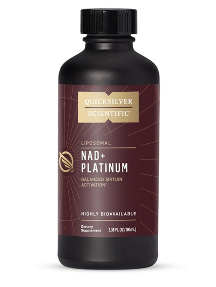 Quicksilver Scientific Liposomal NAD+ Platinum - Liquid NAD-Precursor Supplement with Liposomal NMN, TMG + B12 - Healthy Aging, Cognitive, Liver + Energy Support - (3.38oz / 100ml)