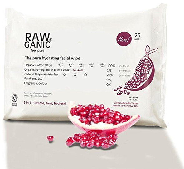 Rawganic The Pure Hydrating Facial Wipe Pomegranate