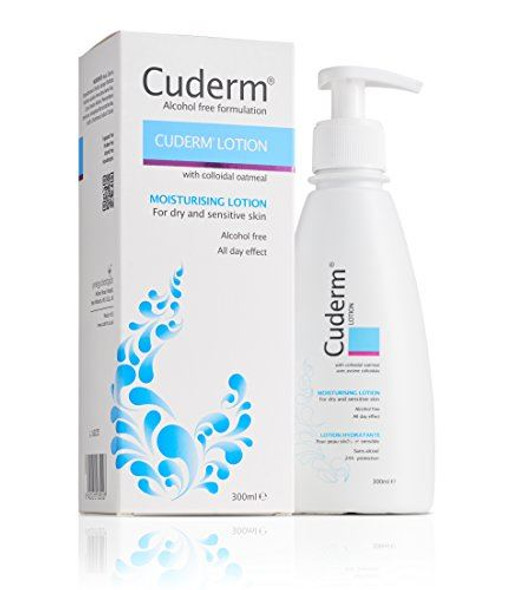 Cuderm Lotion 300ml (Alcohol Free) [Suitable for Dry Skin and Eczema] Colloidal Oatmeal - Hypoallergenic - Vegan Certified - Fragrance Free - Paraben Free - SLS Free - Cruelty Free - Skincare