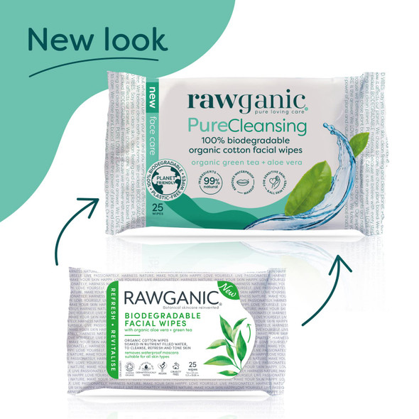 Rawganic Facial Cleansing Wipes 200g