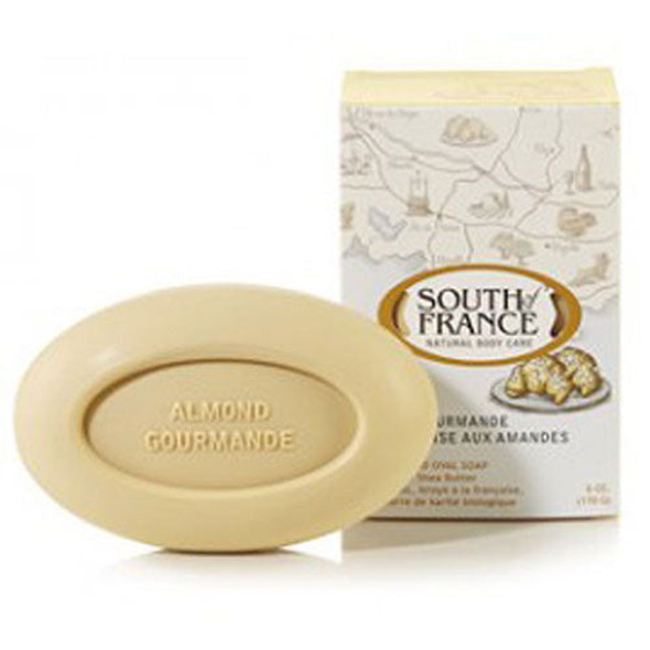 French Milled Oval Soap Almond Gourmande 6 oz By South Of France Soaps