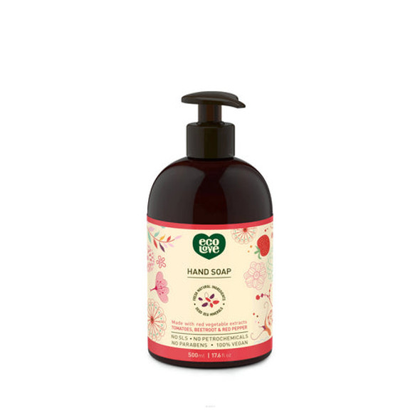 100% Vegan Hand Soap Beetroot and Red Pepper 17.6 Oz By Eco Love