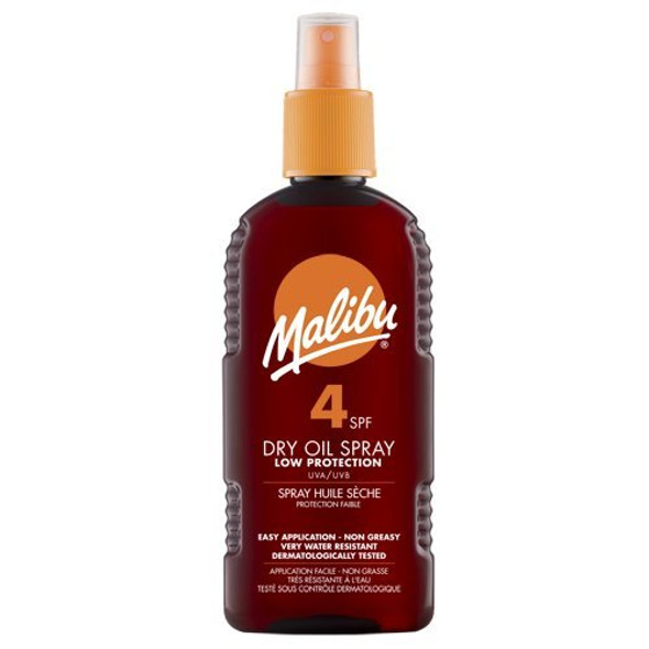 Malibu Dry Oil Suntan Lotion Spray Spf4 200ml