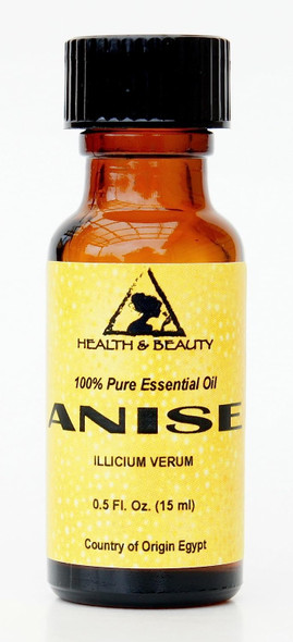 Anise Essential Oil Organic Aromatherapy Therapeutic Grade 100% Pure Natural 0.5 oz, 15 ml