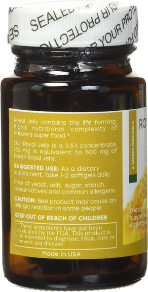 APIHAUS Royal Jelly Softgels, 500mg, 60 Count