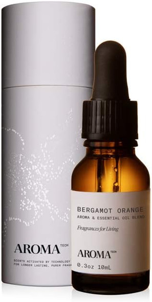 AromaTech Bergamot Orange Aroma Oil for Scent Diffusers, Premium Grade Fragrance Oil, Bergamot Essential Oil for Cold-Air and UltraSonic Scent Machines - 10 Milliliter