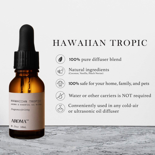 AromaTech Hawaiian Tropic for Aroma Oil Scent Diffusers - 10 Milliliters