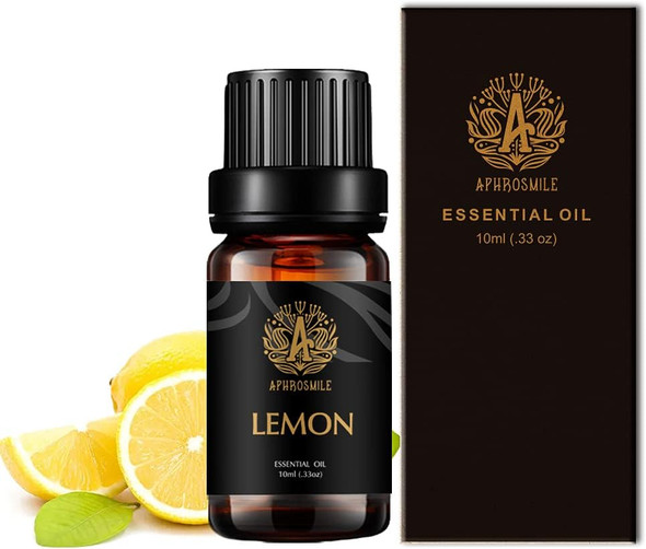 Aromatherapy Essential Oils, 100% Pure Essential Oils Lemon Scent for Diffuser, Humidifier, Massage, Aromatherapy, Skin & Hair Care, Lemon Aromatherapy Essential Oils 0.33 oz - 10ml
