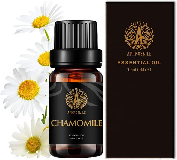 Aromatherapy Essential Oils, Chamomile Aromatherapy Essential Oils (0.33 oz - 10ml), 100% Pure Essential Oils Chamomile Scent for Diffuser, Humidifier, Massage, Aromatherapy, Skin & Hair Care