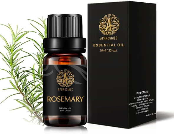 Aromatherapy Essential Oils, Rosemary Aromatherapy Essential Oils (0.33 oz - 10ml), 100% Pure Essential Oils Rosemarry Scent for Diffuser, Humidifier, Massage, Aromatherapy, Skin & Hair Care