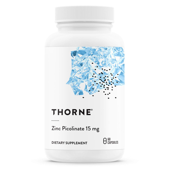 Thorne Research - Zinc Picolinate 15 mg - Highly Absorbable Zinc Supplement to Support Growth and Reproductive Health - 60 Capsules