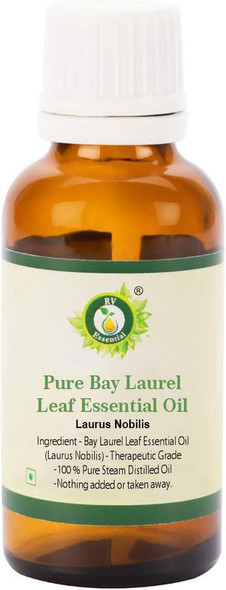 Bay Laurel Leaf Essential Oil | Laurus Nobilis | Bay Laurel Essential Oil | 100% Pure Natural | Steam Distilled | Therapeutic Grade | 30ml | 1.01oz By R V Essential