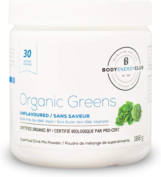 Body Energy Club Vegan Organic Greens (Unflavoured 168g)