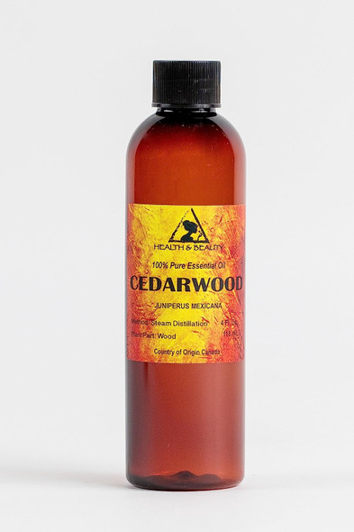 Cedarwood Essential Oil Organic Aromatherapy Therapeutic Grade 100% Pure Natural 4 oz, 118 ml