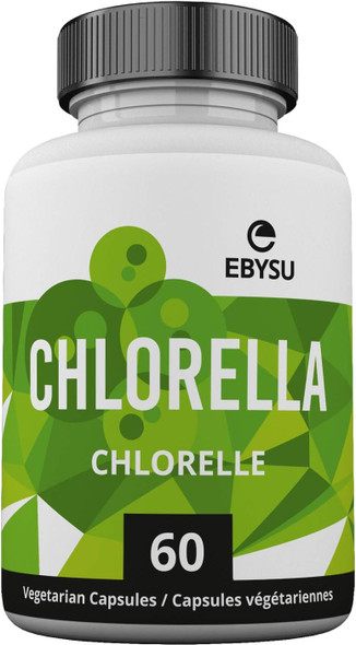 EBYSU Chlorella Supplement  Broken Wall Antioxidant  Normal Immune System Function Support  500mg Capsules