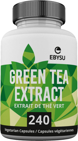 EBYSU Green Tea Extract with EGCG  Antioxidant Supplement  500mg Capsules - 240 Day Supply