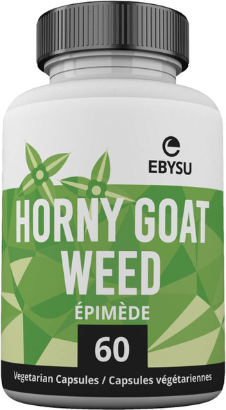 EBYSU Horny Goat Weed  Sexual Health & Testosterone Support for Men - Workout Supplement - 60 Capsules