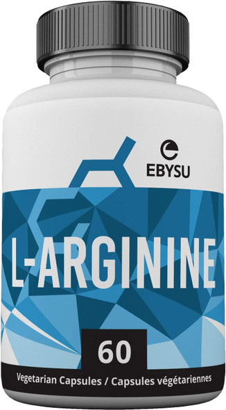 EBYSU L-Arginine Supplement  60 Pills  Amino Acid Capsules  Workout Supplement