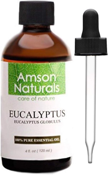 Eucalyptus Essential Oil 4oz / 120 ml - Pure & Natural by Amson Naturals