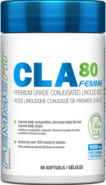 FEMME FIT - CLA80 Femme - Premium Grade Conjugated Linoleic Acid - 60 Count