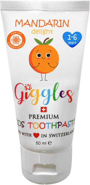 Giggles Premium Kids Toothpaste Mandarin Delight Toothpaste 1-6 Yrs 50 milliliter