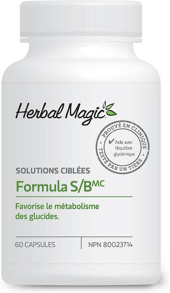 Herbal Magic Formula S/B Weight Supplement for Healthy Glucose and Carbohydrate Metabolism. Contains Chromium. Non-GMO Vegetable Capsules for Women & Men