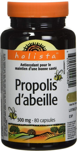 Holista Bee Propolis, Capsule, 500 mg, 80 Count