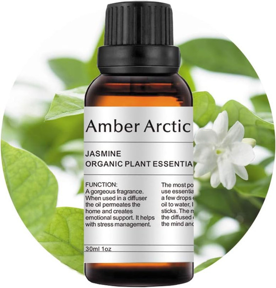 Jasmine Essential Oil 30ml, 100% Pure Natural Aromatherapy Oil for Diffuser, Massage, Skin, Perfume