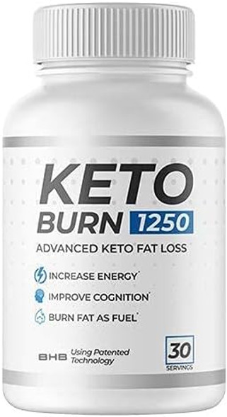 Keto Burn 1250 Burn Body Fat as Fuel, Boost Energy and, Suppress Appetite for Weight Loss and Performance (1 Bottle 30 Servings) (1 Bottle 30 Servings)