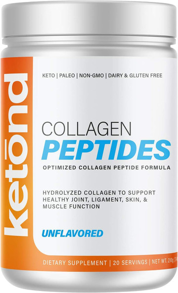 Ketond Collagen Peptides  Collagen Peptides for Nails, Hair, Joints and Skin  Unflavored (20 Servings)