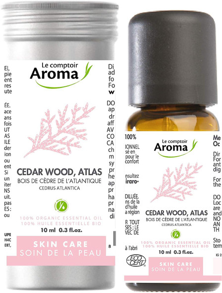 Le Comptoir Aroma Huile Essentielle Biologique De Bois De CãˆDre - 100% Biologique, Pure Et Naturelle. Made In France. Organic Essential Oil Of Cedar