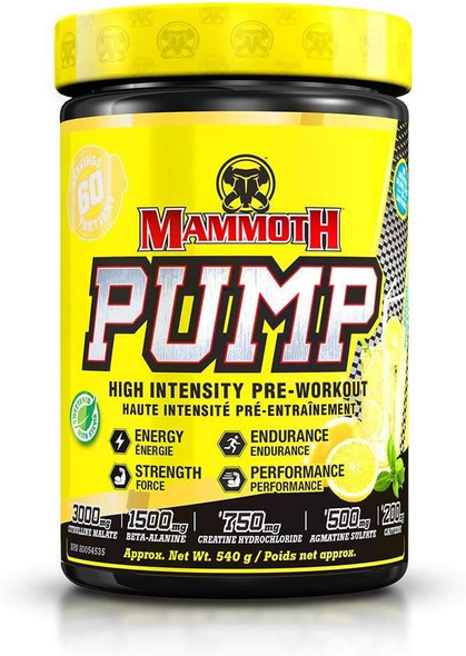 Mammoth Pump, 60 serve - Natural Sour Lemonade