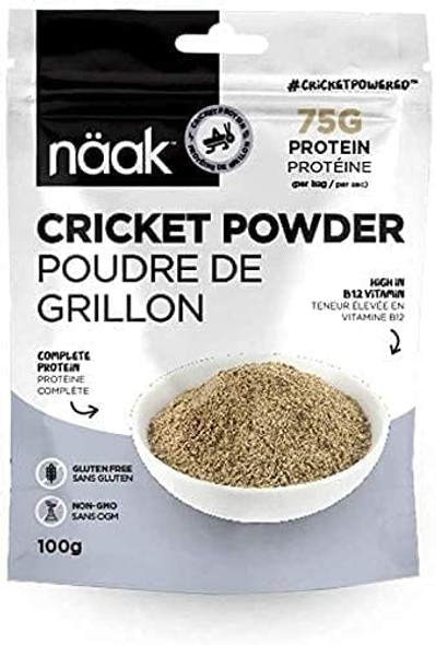 Näak Cricket Protein Powder 100% - Cricket Flour (Complete Protein), keto, paleo, non-gmo, made in Canada